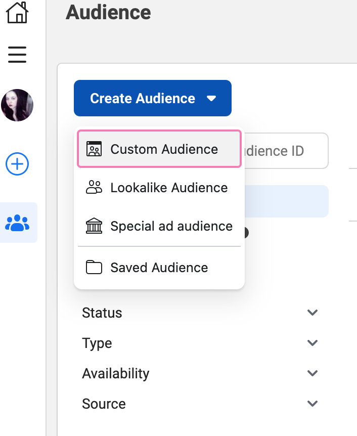 Custom audience retargeting on Instagram through meta ads manager
